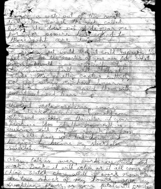 La nota que deja Keyes el 2 de diciembre del 2012. FBI